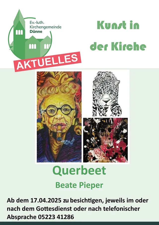 Kunst in der Kirche: Querbeet, Bilder von Beate Pieper